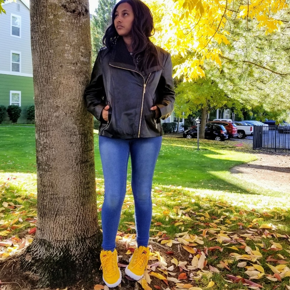 Iman leather jacket